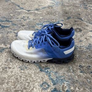 ON Running White and Blue Sneakers